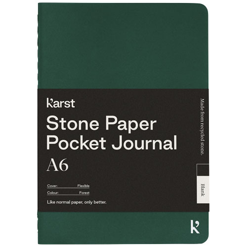 Libreta de bolsillo de tapa blanda de papel de piedra A6 en blanco 