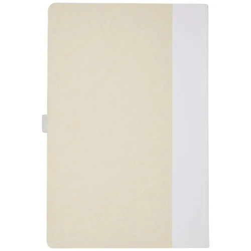 Set de libreta de referencia de tamaño A5 y bolígrafo fabricados con cartones de leche reciclados 