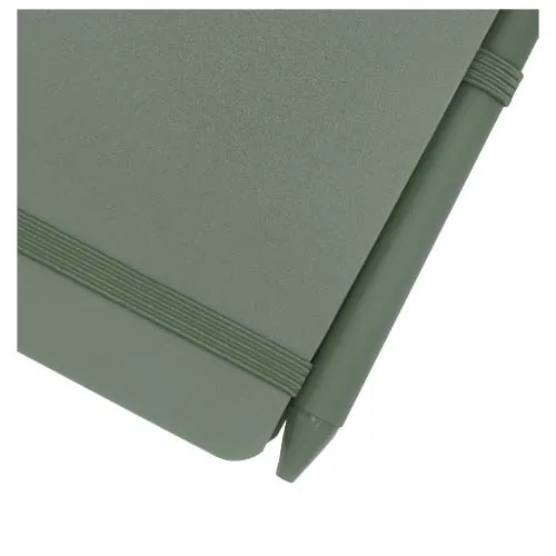 Libreta de tapa dura A6 de plástico procedente del océano con bolígrafo 