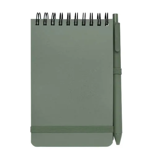 Libreta de tapa dura A6 de plástico procedente del océano con bolígrafo 