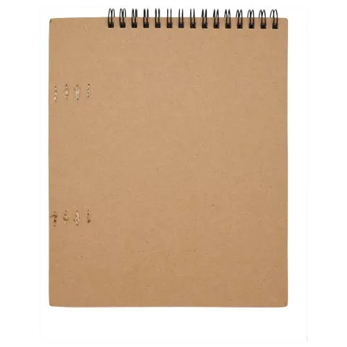 Libreta de tapa blanda A5 con espiral y set de ceras 