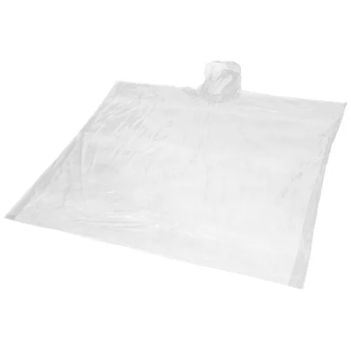 PONCHO DE LLUVIA DESECHABLE DE MATERIAL RECICLADO CON BOLSA DE ALMACENAMIENTO 