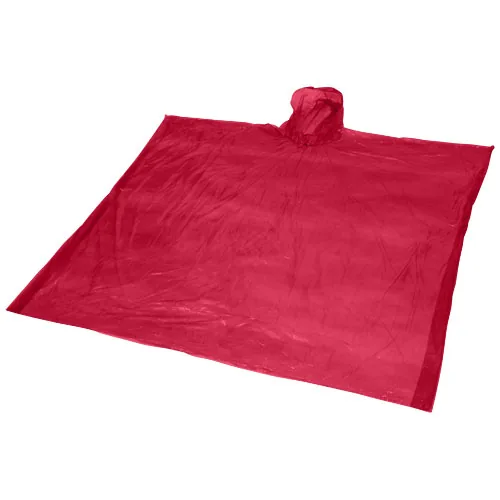 Poncho de lluvia desechable de material reciclado con bolsa de almacenamiento 