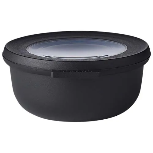 negro intenso Mepal Cirqula, recipiente con varios compartimentos de 350 ml