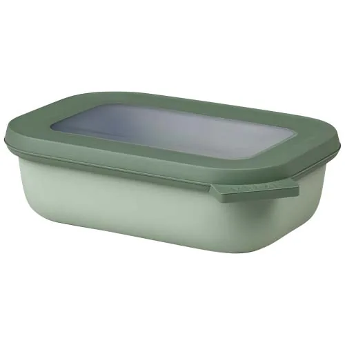 verde salvia Mepal Cirqula, recipiente rectangular de 500 ml con varios compartimentos