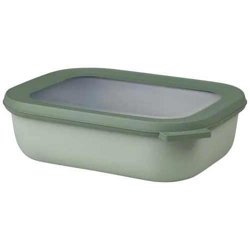 verde salvia Mepal Cirqula, recipiente rectangular de 1000 ml con varios compartimentos
