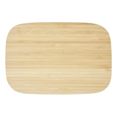 Fiambrera de 700 ml en acero inoxidable con tapa de bambú 