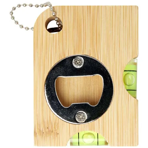 Abrebotellas de bambú con nivel 