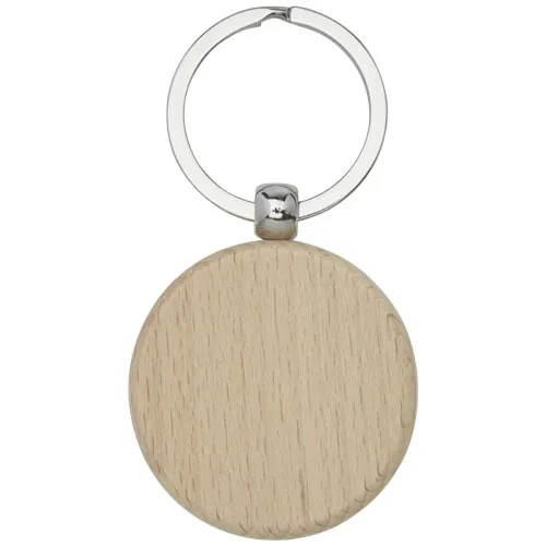 Llavero redondo de madera de haya 