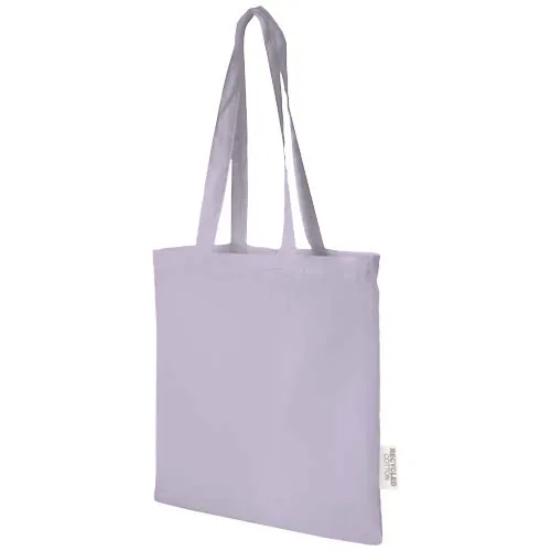 lila Bolsa Tote de algodón reciclado GRS de 140 g/m2 de 7 L Madras