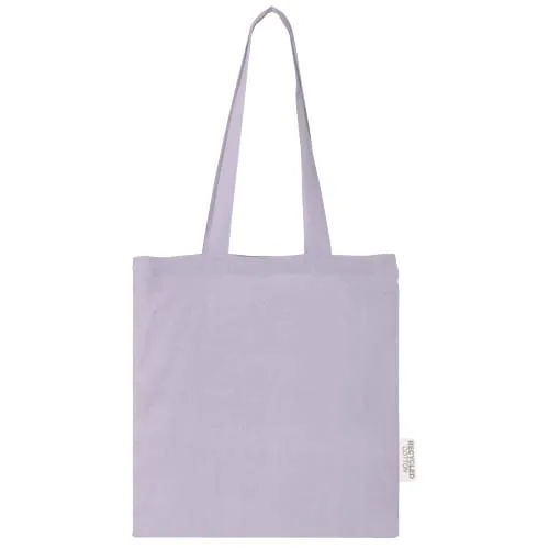 lila Bolsa Tote de algodón reciclado GRS de 140 g/m2 de 7 L Madras