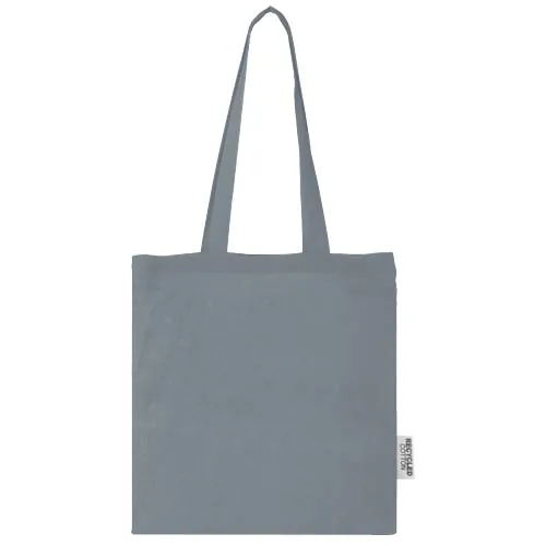 gris Bolsa Tote de algodón reciclado GRS de 140 g/m2 de 7 L Madras