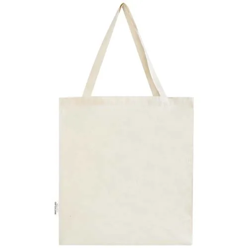 Bolsa Tote con refuerzos de algodón reciclado GRS de 140 g/m² de 12l 