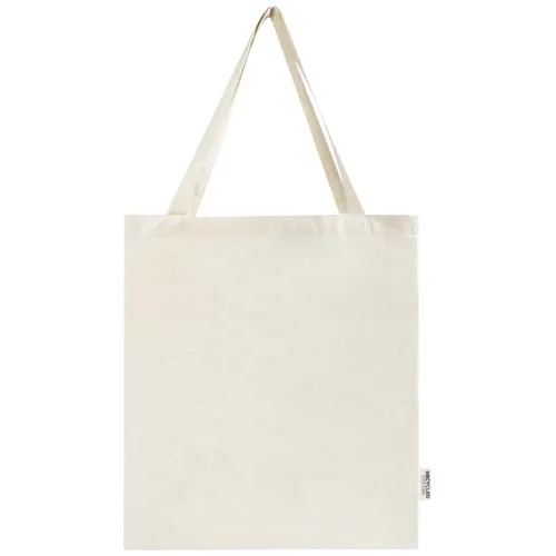 Bolsa Tote con refuerzos de algodón reciclado GRS de 140 g/m² de 12l 