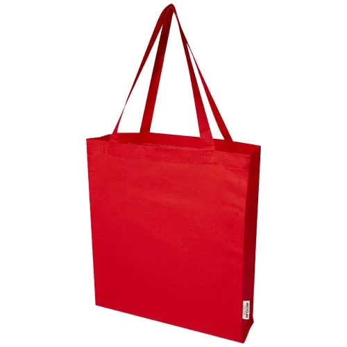 Bolsa Tote con refuerzos de algodón reciclado GRS de 140 g/m² de 12l 