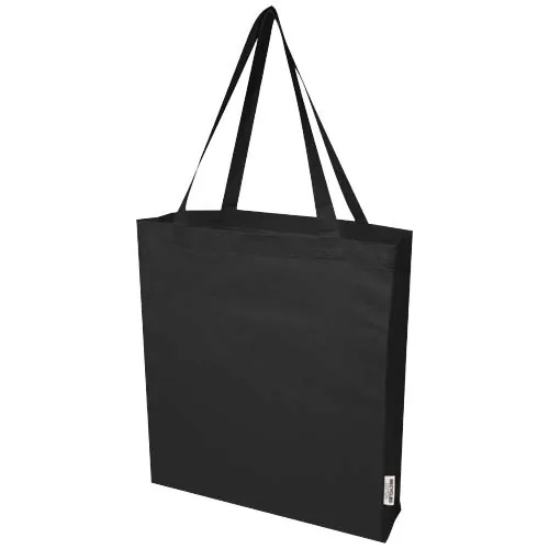 Bolsa Tote con refuerzos de algodón reciclado GRS de 140 g/m² de 12l 