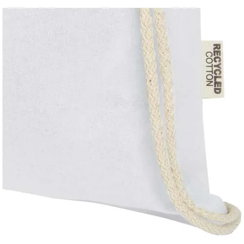 Bolsa con cordón de algodón reciclado GRS de 140 g/m² 