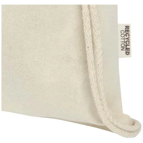 Bolsa con cordón de algodón reciclado GRS de 140 g/m² 