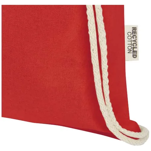 Bolsa con cordón de algodón reciclado GRS de 140 g/m² 