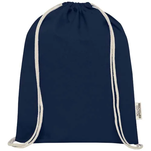 Bolsa con cordón de algodón reciclado GRS de 140 g/m² 