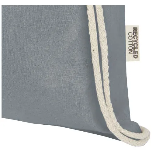 Bolsa con cordón de algodón reciclado GRS de 140 g/m² 