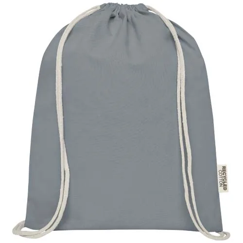 Bolsa con cordón de algodón reciclado GRS de 140 g/m² 