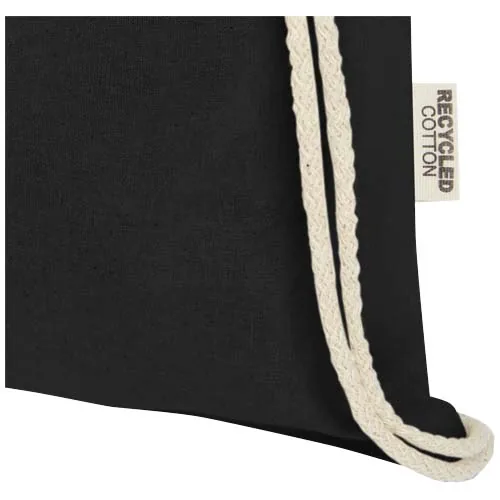 Bolsa con cordón de algodón reciclado GRS de 140 g/m² 