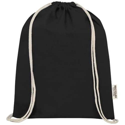 Bolsa con cordón de algodón reciclado GRS de 140 g/m² 