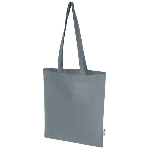 Bolsa Tote de 7 L de algodón reciclado de 140 g/m² con certificado GRS 