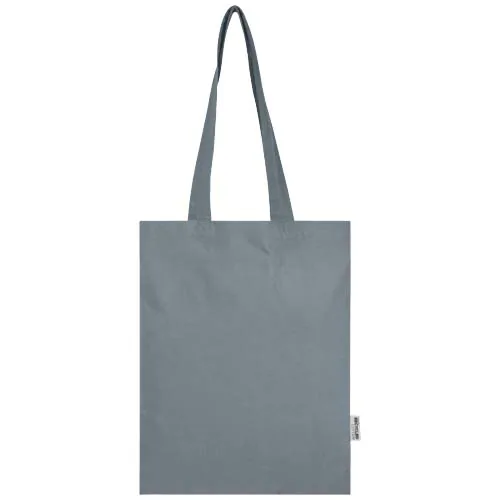 Bolsa Tote de 7 L de algodón reciclado de 140 g/m² con certificado GRS 