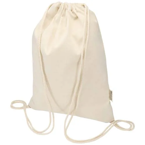 natural Bolsa de 5 L con cordón de algodón reciclado de 140 g/m² con certificado GRS Oregon Blend