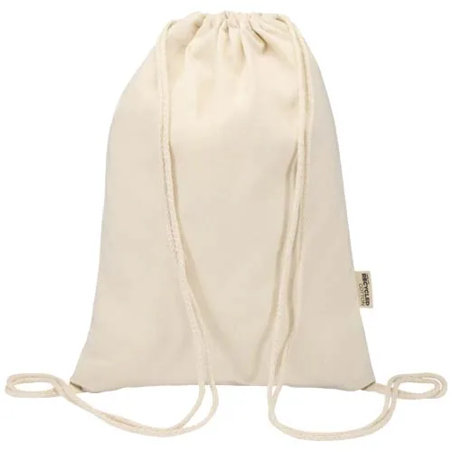 natural Bolsa de 5 L con cordón de algodón reciclado de 140 g/m² con certificado GRS Oregon Blend