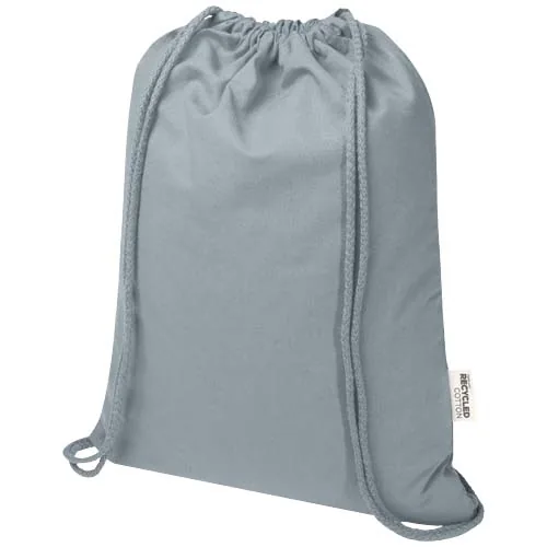 Bolsa de 5 L con cordón de algodón reciclado de 140 g/m² con certificado GRS 