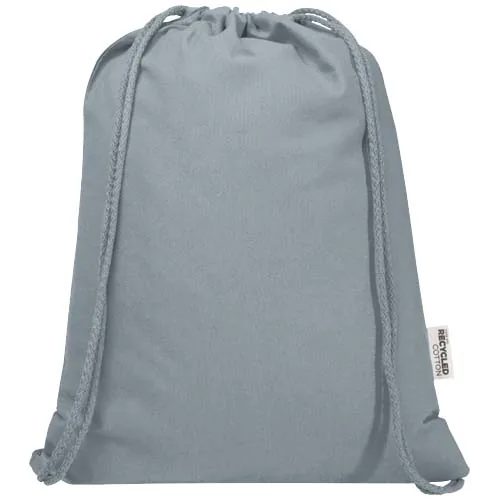 Bolsa de 5 L con cordón de algodón reciclado de 140 g/m² con certificado GRS 