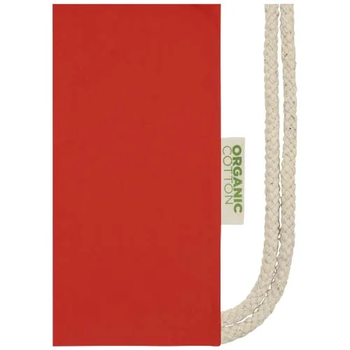 Bolsa con cuerdas de 5 l algodón orgánico OCS de 140 g/m² 