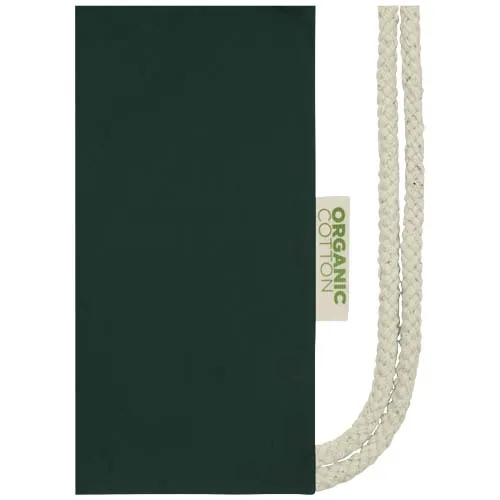 Bolsa con cuerdas de 5 l algodón orgánico OCS de 140 g/m² 
