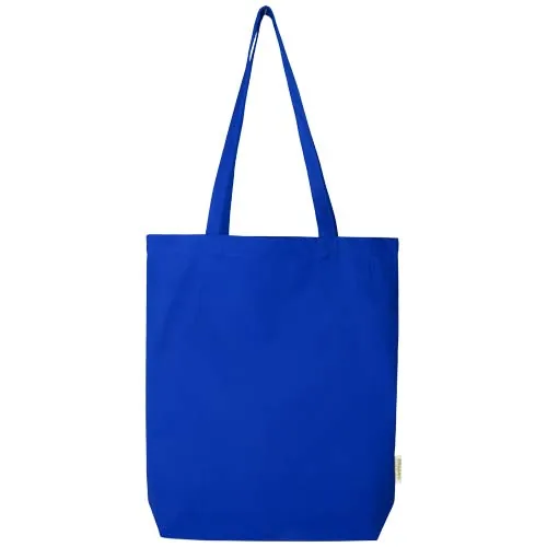 Bolsa Tote de 11 l con fondo ancho algodón orgánico OCS de 180 g/m² 