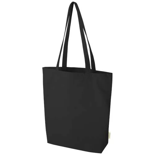 Bolsa Tote de 11 l con fondo ancho algodón orgánico OCS de 180 g/m² 