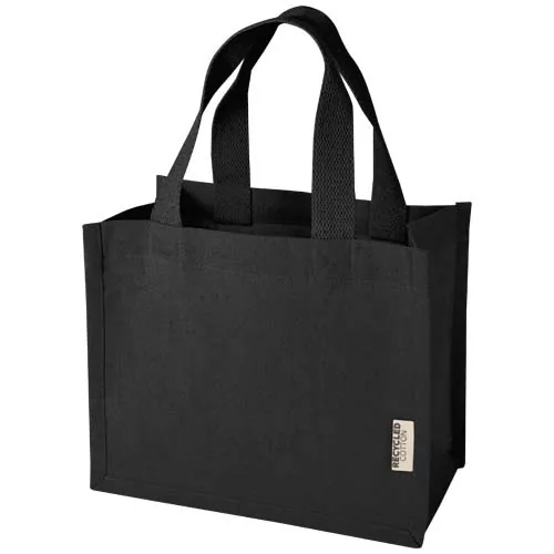 Bolsa Tote con fuelle mini de algodón reciclado GRS de 220 g/m² de 9 l 