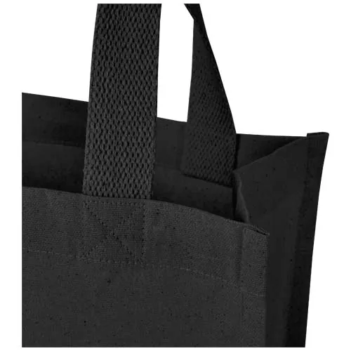 Bolsa Tote con fuelle mini de algodón reciclado GRS de 220 g/m² de 9 l 