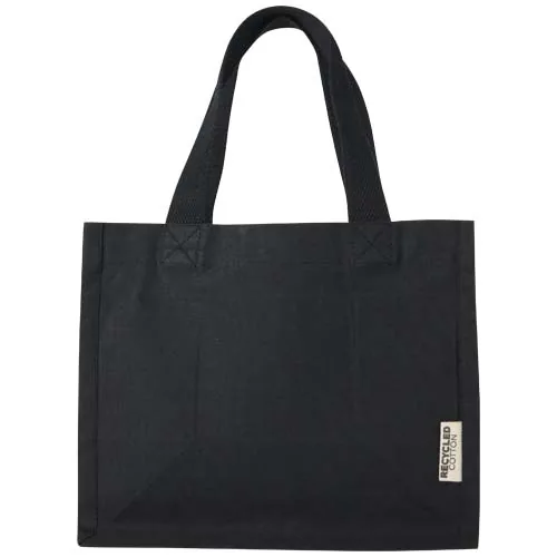 Bolsa Tote con fuelle mini de algodón reciclado GRS de 220 g/m² de 9 l 