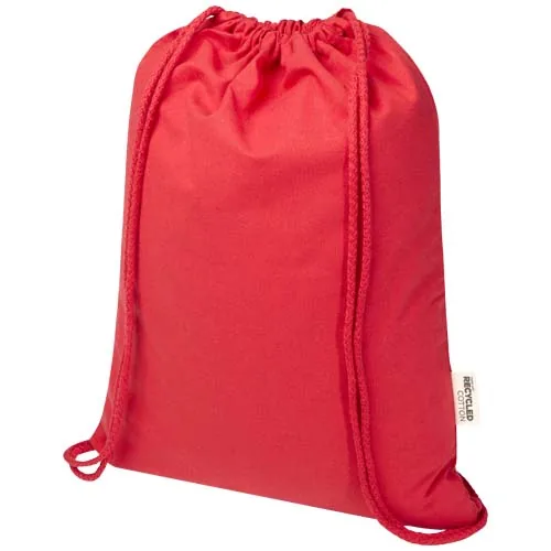 Bolsa con cuerdas de 5 l de algodón reciclado GRS de 180 g/m² 