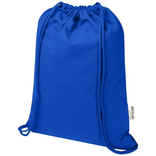 Bolsa con cuerdas de 5 l de algodón reciclado GRS de 180 g/m² 