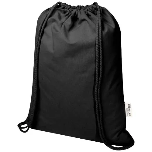 Bolsa con cuerdas de 5 l de algodón reciclado GRS de 180 g/m² 