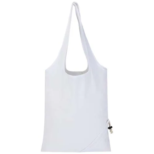 Bolsa de tela de algodón reciclada GRS «Madras Blend», 140 g/m², plegable, 7 l