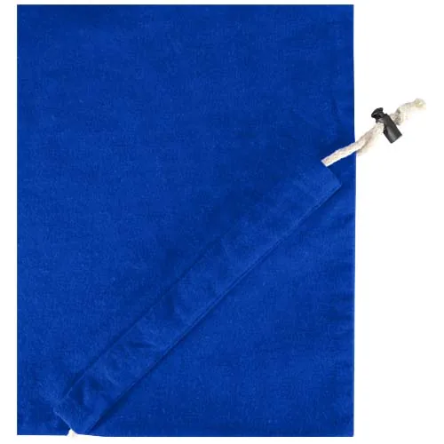 azul real Bolsa de tela de algodón reciclada GRS «Madras Blend», 140 g/m², plegable, 7 l