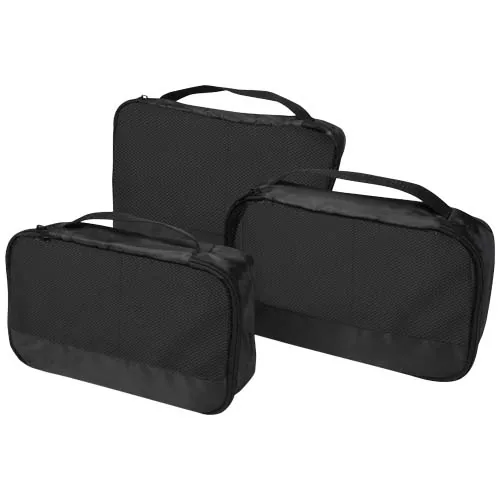 negro intenso Cubos de viaje reciclados Jet GRS - juego de 3