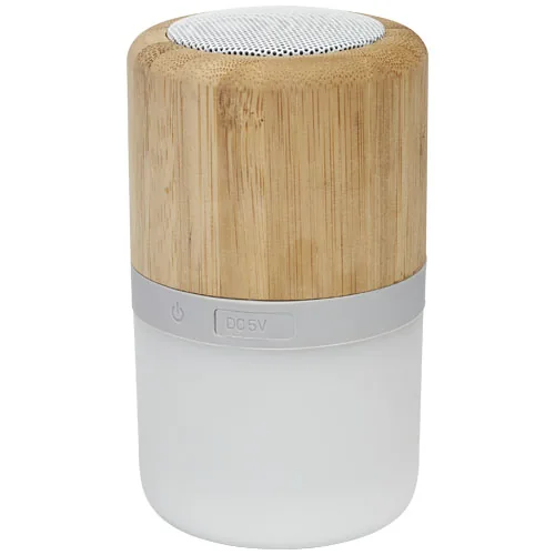 ALTAVOZ DE BAMBÚ CON BLUETOOTH® Y LUZ 
