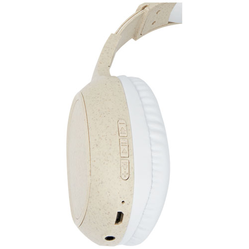 Auriculares Bluetooth de paja de trigo con micrófono 