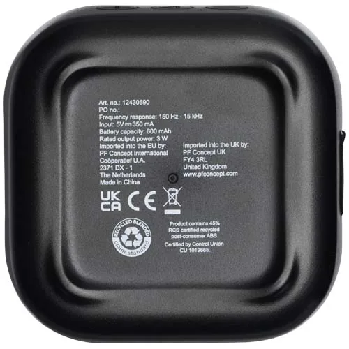 Minialtavoz Bluetooth® de plástico reciclado 2.0 de 3 W con certificación RCS 